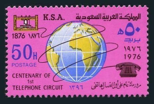 Saudi Arabia 721,MNH.Mi 599. 1st telephone call by Alexander Graham Bell,1976.