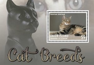 Union Island 2013 - Cat Breeds - Stamp Souvenir sheet (#2) - MNH