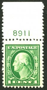U.S. #498 MINT PL# SINGLE OG NH