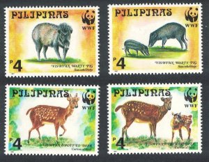 Philippines WWF Spotted Deer and Warty Pig 4v 1997 MNH SC#2476-2479