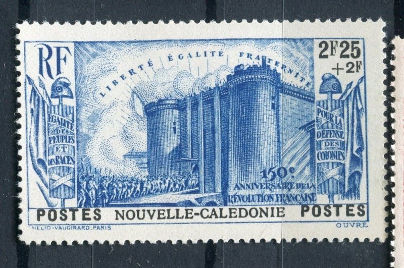 FRANCE; 1939 New Caledonia Bastille Day issue Mint hinged 2.25Fr. value