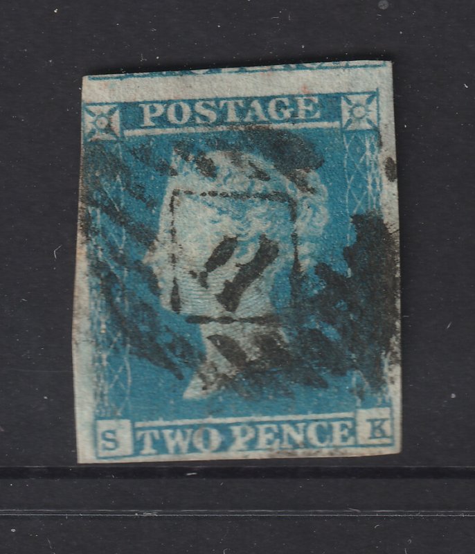 Great Britain a used 2d blue QV from 1841