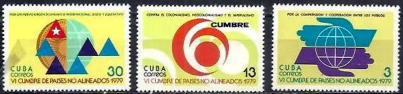 Cuba Sc# 2250-2252  NON-ALIGNED COUNTRIES  Cpl set of 3  1979  MNH mint
