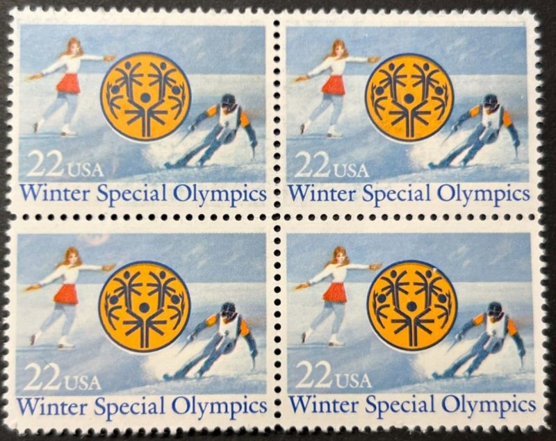 Scott#: 2142 - Special Olympics 22¢ 1985 BEP Block of Four MNHOG