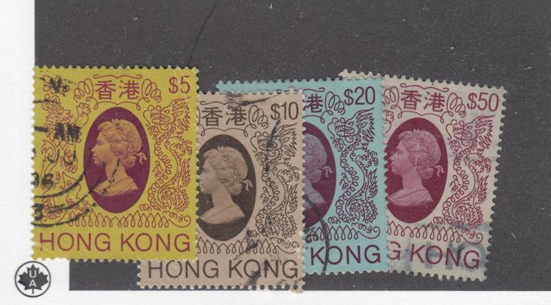 HONG KONG # 400-403 VF-LIGHT USED CAT VALUE $52+