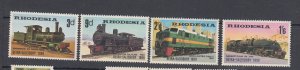 J46061, JL Stamps 1969 rhodesia set mnh #267-70 trains