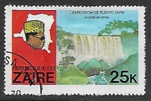 Zaire # 908 - Inzia Waterfall - used....{KBl25}