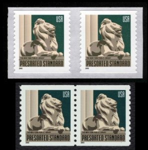 #3447 & 3769 NY Public Library Lion, Coil Pairs, Mint **ANY 5=FREE SHIPPING**