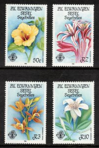 KIRIBATI 1986 Flowers; Scott 122-25; MNH