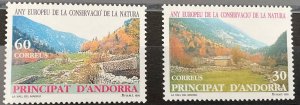 1995 SPANISH ANDORRA. European Year of Nature Conservation. Series 2v. MNH-