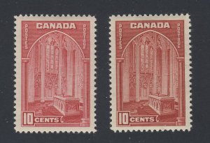 2x Canada Memorial  Stamps; #241-241a Both MH VF Guide Value = $26.00