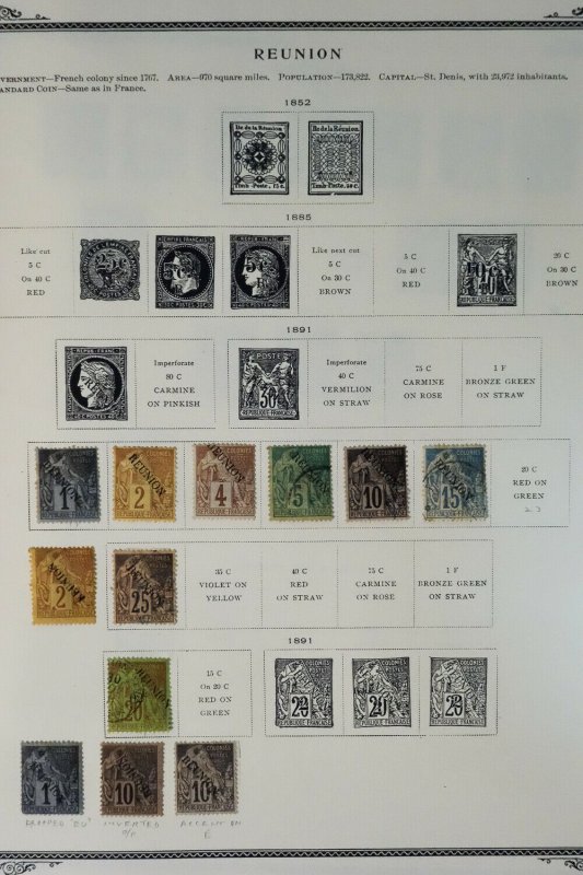 Reunion Clean 1800s to 1939 Vintage Stamp Collection