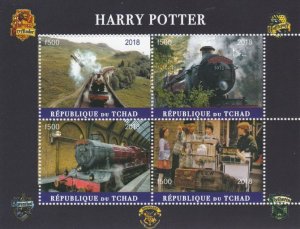 CHAD - 2018 - Harry Potter - Perf 4v Sheet #2 - MNH - Private Issue