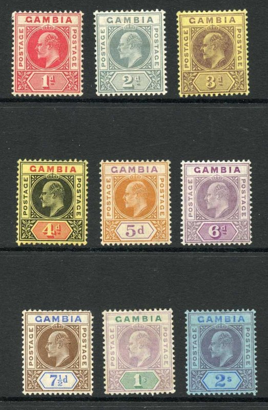 Gambia SG73/83 1d to 2/- colour change M/M Cat 111 pounds 