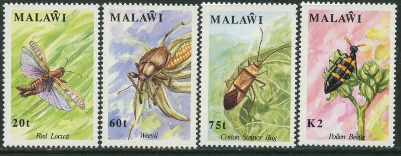 MALAWI Sc#590-593 1991 Insects Complete Set OG Mint Hinged