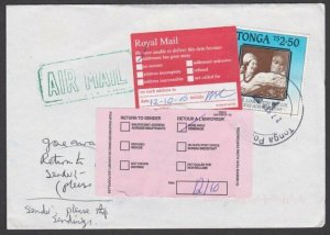 TONGA 2005 cover to UK -  Returned to Sender................................Q474