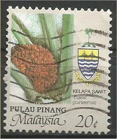 PENANG, 1986, used 20c, Agriculture Scott 93