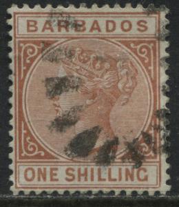 Barbados QV 1882 1/ orange brown used