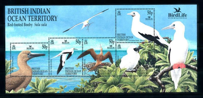 [94188] British Indian Ocean Territory 2002 Birds Vögel Oiseaux Booby Sheet MNH