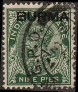 Burma 3 - Used - 9p George V (1937)