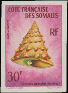 Somali Coast #293-296, Complete Set(4), Imperforated, 1962, Seashells, Never ...