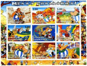 Tajikistan 2001 ASTERIX French Comics Sheet (9) Perforated Mint (NH)