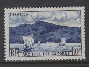 Comoro Islands 30 MH 1950 10c blue