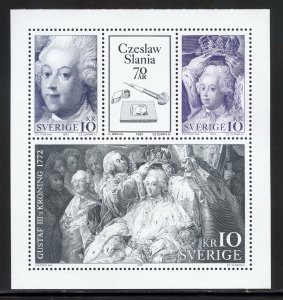 Sweden 1906a MNH,  Czeslaw Slania 70th. Birthday Engraving Bklt. pane from 1991.