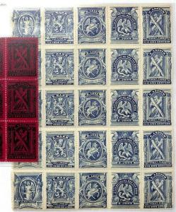 GB Cinderella Religious Saints LION OF JUDAH Church Attendance Stamps{40} AG1