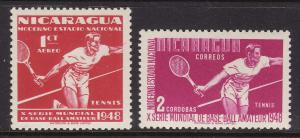 Nicaragua #729, C296, F-VF Mint NH ** tennis