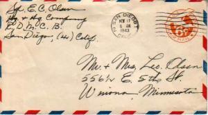 United States, Military, California, Airmail, Postal Stationery, U.S. Marine ...