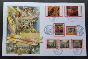 Germany Austria Liechtenstein Joint Issue Christmas 2010 (joint FDC *3 PMK *rare