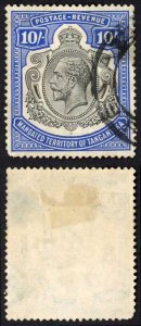 Tanganyika SG106 10/- Deep Blue (rounded corner) Cat 225 pounds