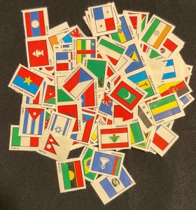 Worldwide Flags  (approx 166) printed in 1980s? Mint Hinged No Gum L43