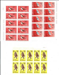 Burma  Birds -  3x  Block of 10  MNH