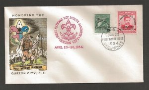 1954 Philippines Boy Scouts First National Jamboree FDC