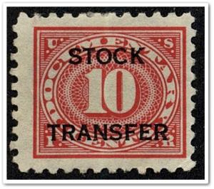 RD27 10¢ Stock Transfer Stamp (1928) MDG