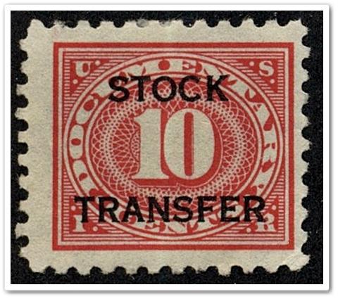 RD27 10¢ Stock Transfer Stamp (1928) MDG