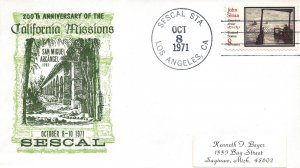 US SPECIAL EVENT CACHET COVER CALIFORNIA MISSIONS SAN MIGUEL ARCANGEL SESCAL 71