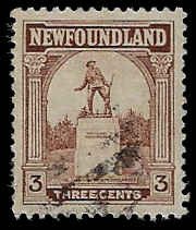 Newfoundland #133 Used; 3c War Memorial, St. John's (1923)