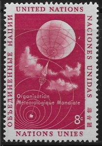 UN NY #50 8c Weather Balloon MNH