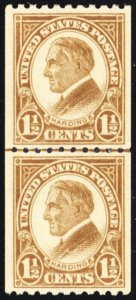 605, Mint VF/XF NH Coil Line Pair GEM Very Well Centered - Stuart Katz