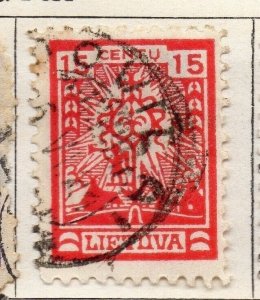 Lithuania 1923 Early Issue Fine Used 15c.
