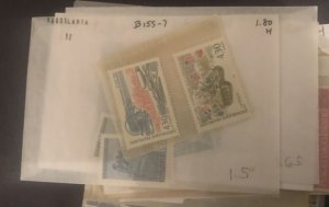 Lot of International Stamps In Glass Scenes Some Have Nice Value