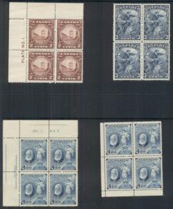 CANADA 1917/1951, Group of 50 mint blocks incl. some plate blocks, Scott $1,718.