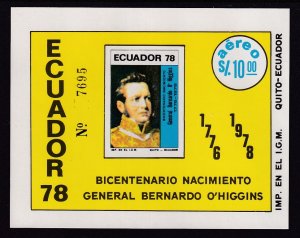 Ecuador C633 Souvenir Sheet MNH VF