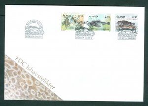 Aland. FDC 1997. Ice Age Survivors, Animals, Insects . Sc.# 84-98-104