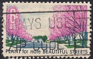 1368 6 cent Beautification, VF used