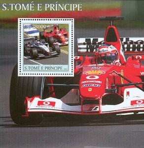 SAO TOME E PRINCIPE 2003 SHEET FORMULA 1 F1 SPORTS st3128