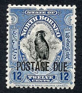 North Borneo SGD83 12c Post Due M/M Cat 75 Pounds